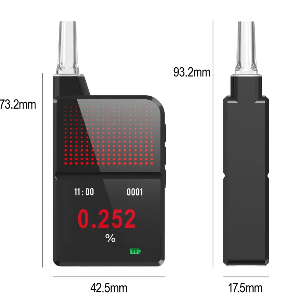 Fuel Cell Professional for Breathalyzer Car Alcohol Alcoholtester Electrochemical Detector Alcohol Tester Mouthpiece Keychain