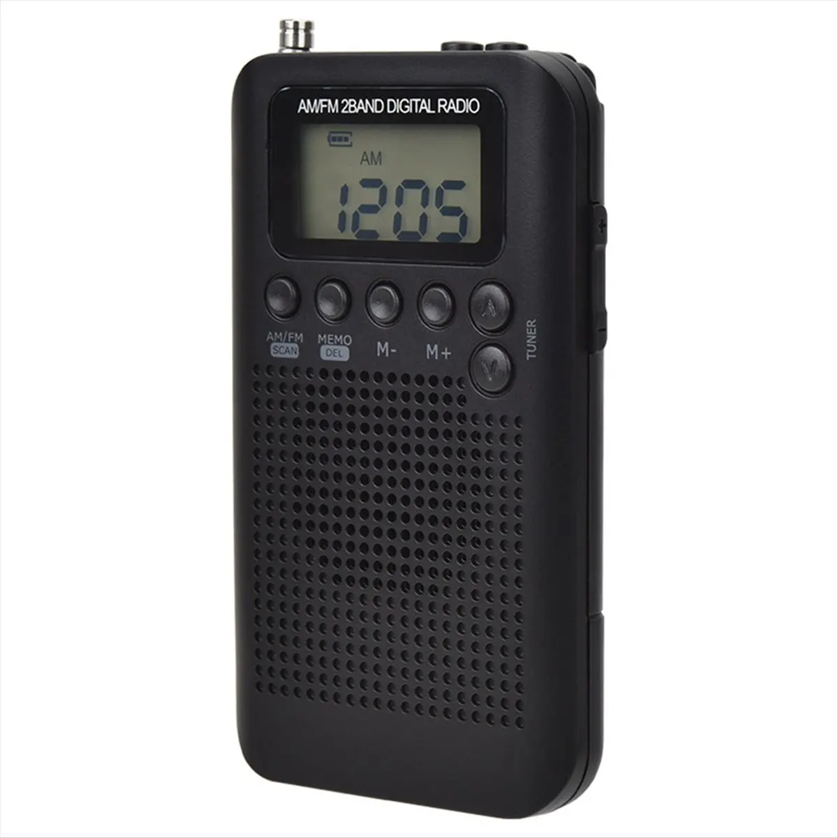 A06R Mini Portable Digital FM Receiver, FM/AM Dual Band Conference Radio with Headphones and Lanyard