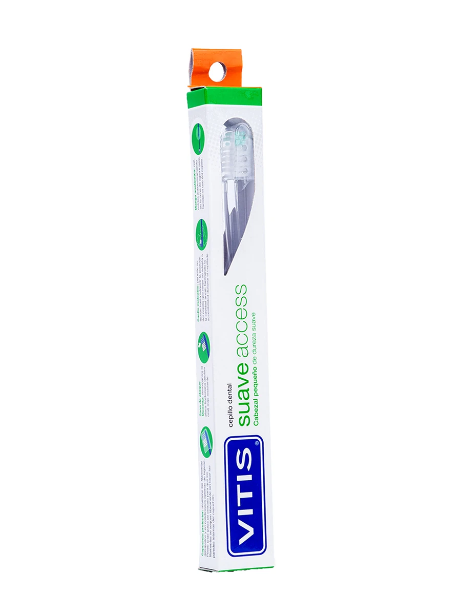 Vitis brush access soft small head-soft toothbrush with small head