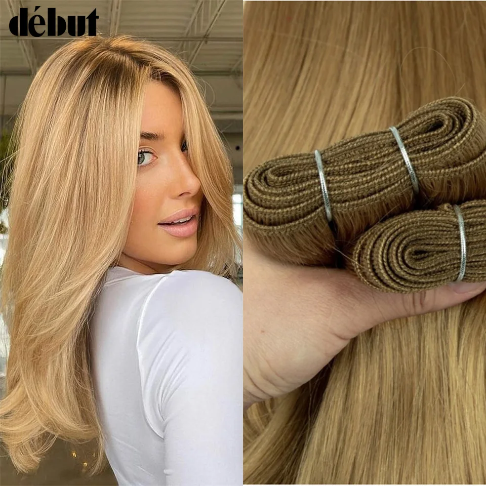 debut-brazilian-27-straight-hair-natural-black-double-drawn-human-hair-weave-bundles-remy-27-4-8-blond-613-human-hair-bundle