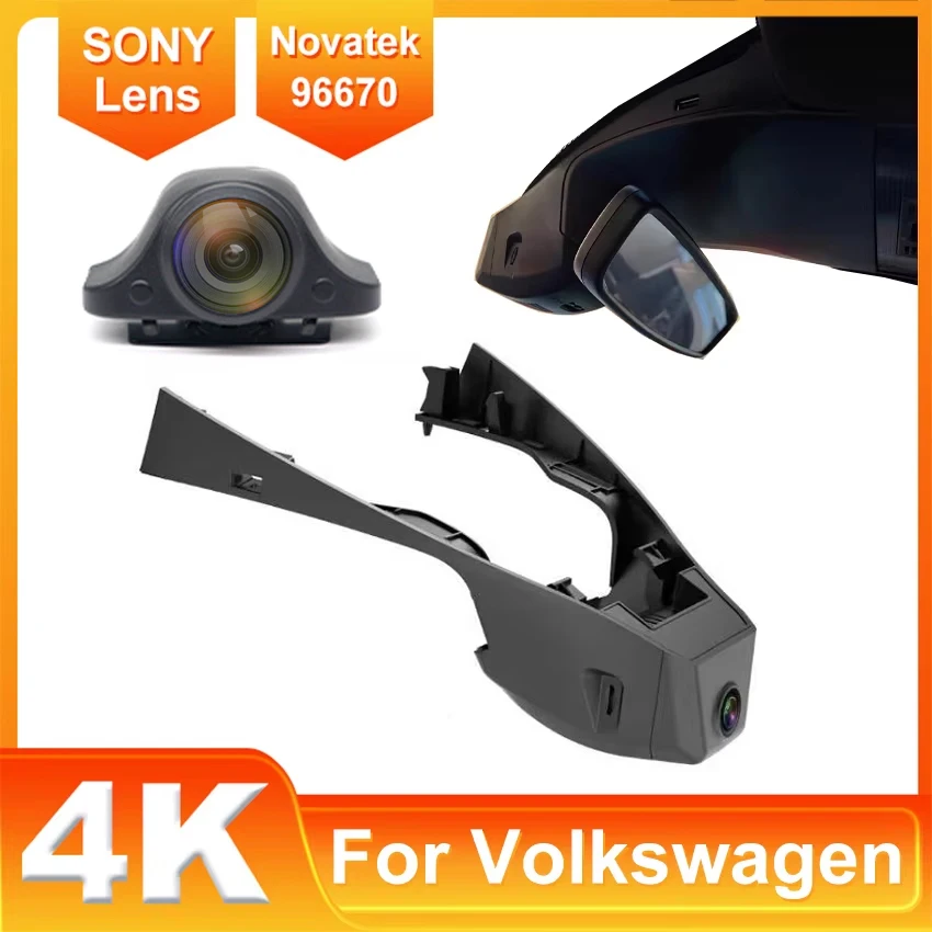 Car DVR Wifi Dash Cam Camera For Volkswagen VW T-Roc T Roc Troc 2017-2025 Original Factory Look Easy to Use Car Video Recorder