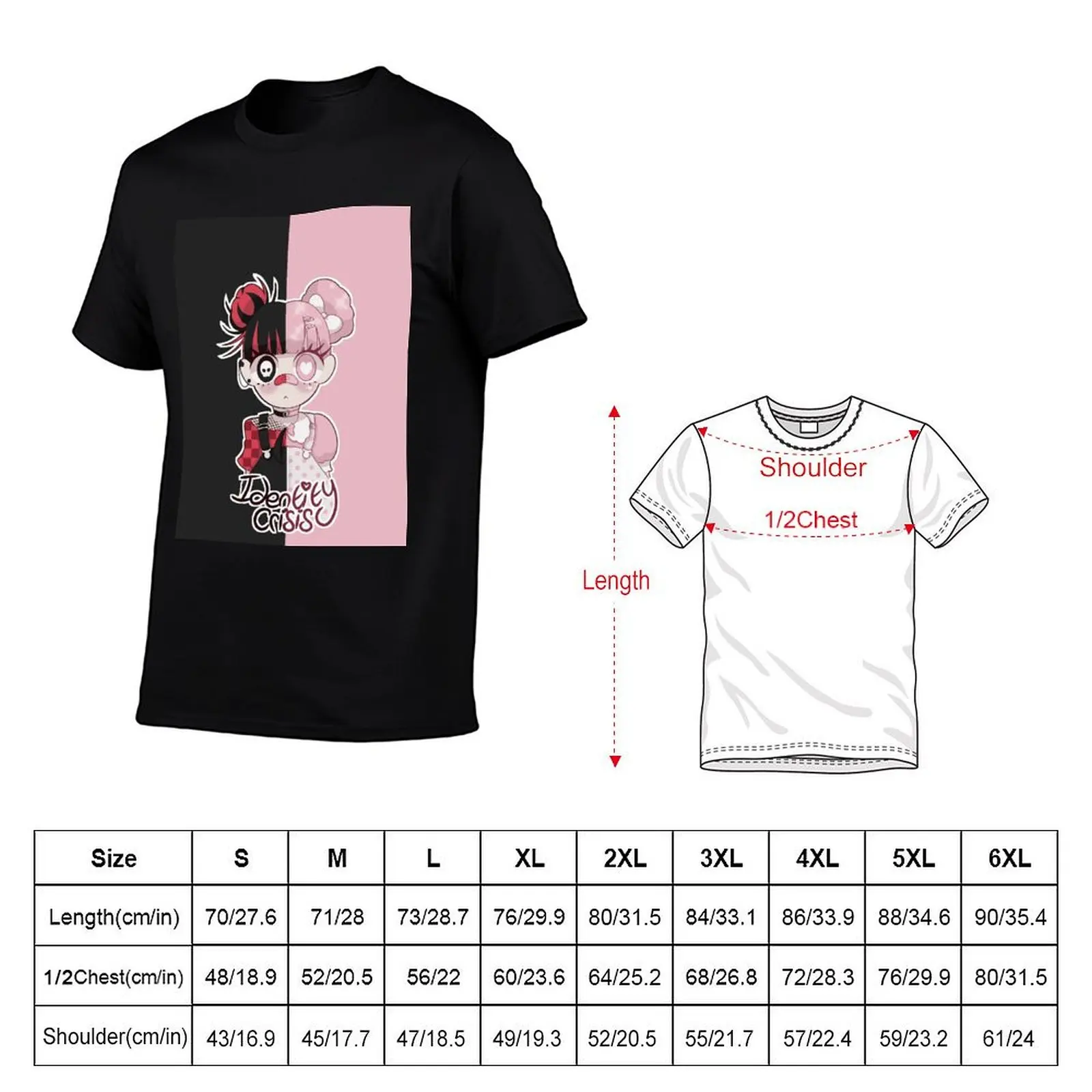 Identity Crisis (bg ver.) T-Shirt Plus Size Summer Casual T-Shirt