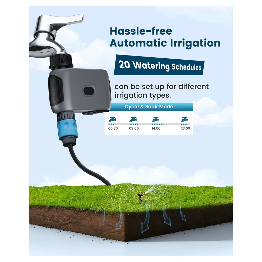 

M18K-шланговый спринлер, умный таймер воды, Wi-Fi контроллер для системы капельного орошения сада, концентратор не требуется