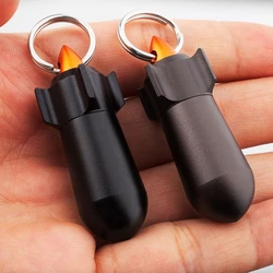 Mini Metal Seal Bottle Waterproof Container Canister Alloy Capsule Pill Box Outdoor EDC Tool Sealed Can Survival Gear Keychain