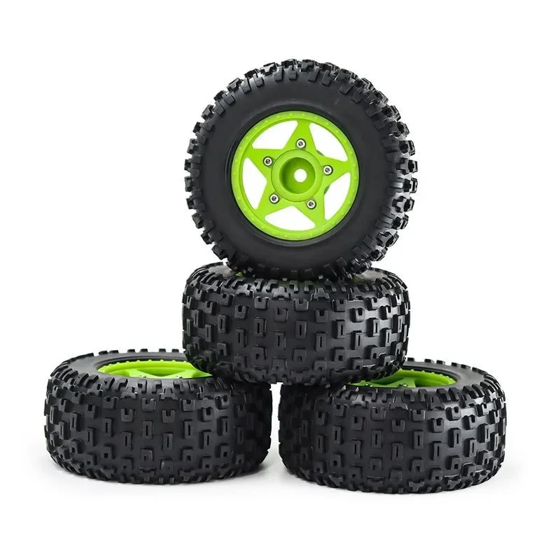 

4Pcs 109mm 1/8 1/10 Short Course Truck Tire with 12mm 14mm 17mm Wheel Hex for TRXS Slash ARRMA SENTON Vkar SCTX10 HPI RC Car