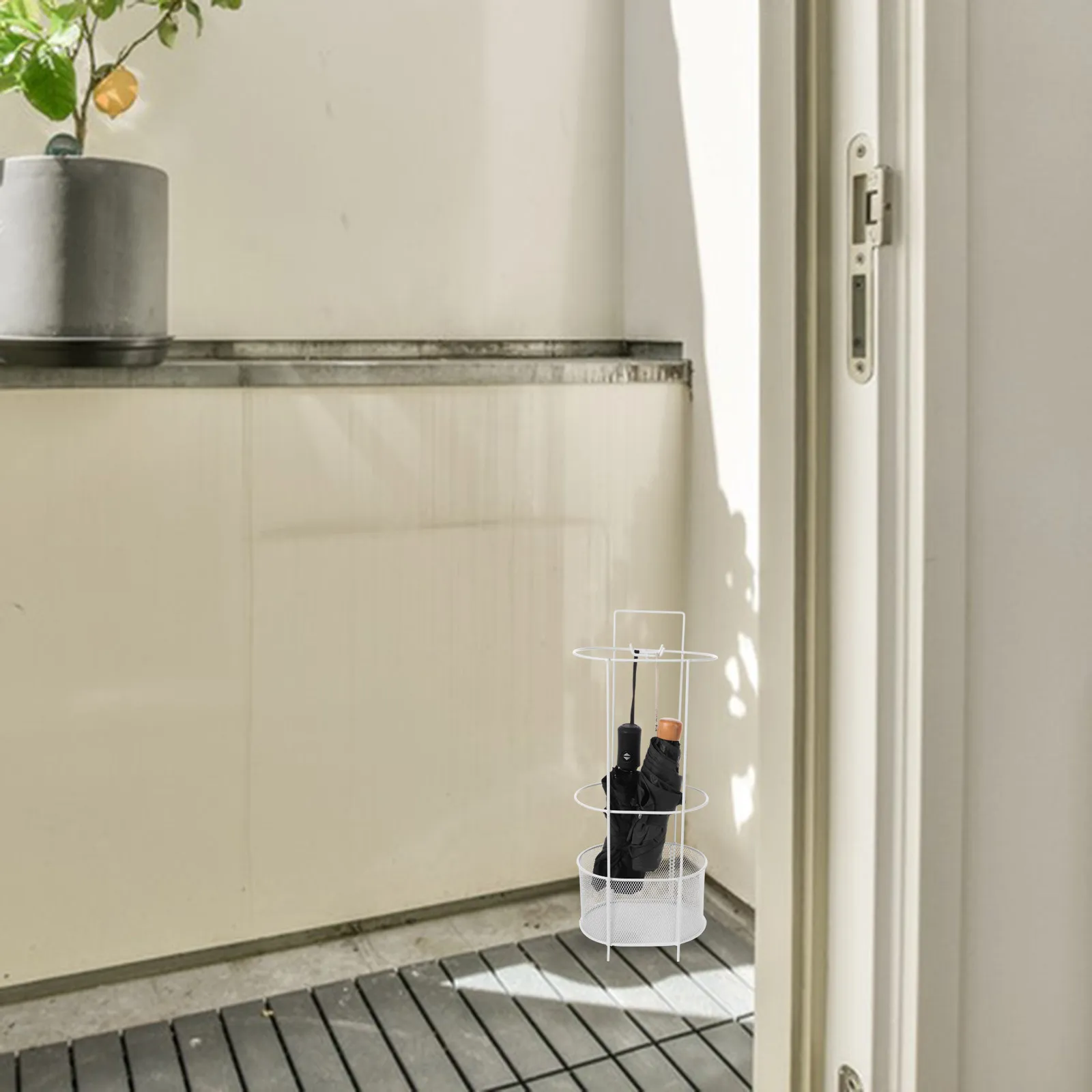 

Heavy Duty Iron Umbrella Stand Indoor Entryway Umbrella Bucket Storage Rack for Home Office Hotel Cafe Decorative Space Saving