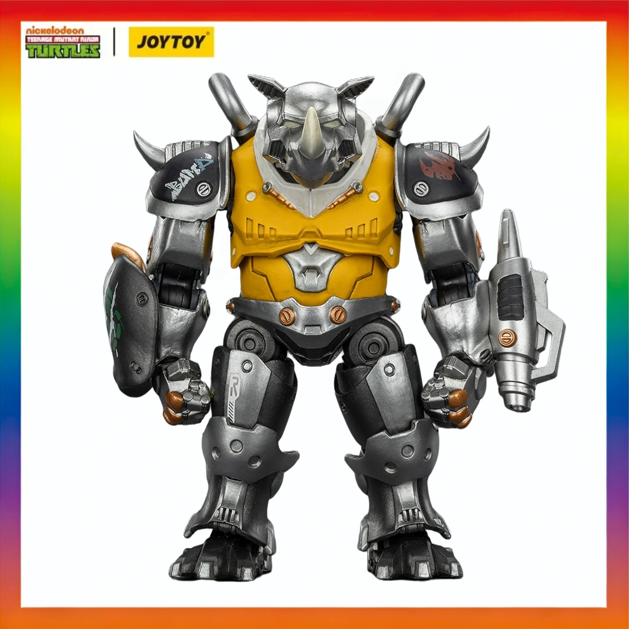 

Original JOYTOY TMNT-Mighty Rocksteady 1/18 Action Figure Model Collection Toy Gift