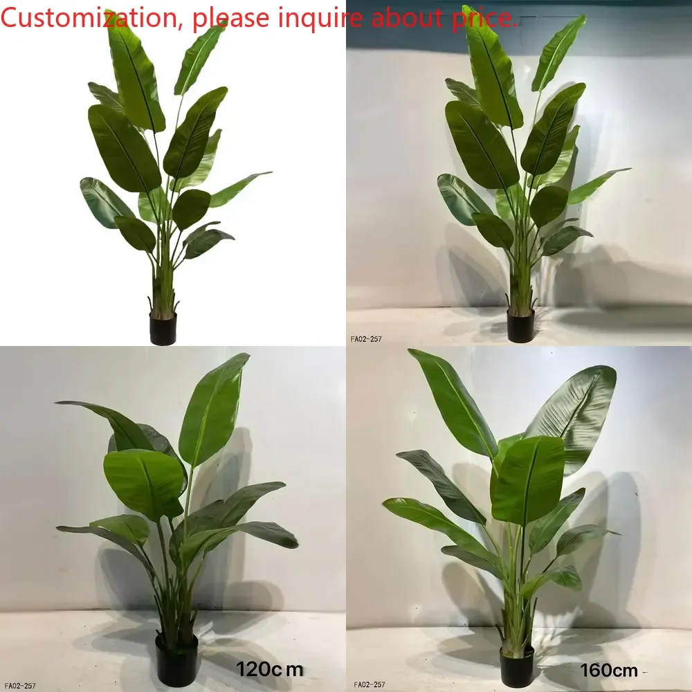 Hot saleArtificial green plants simulate banana tree landscape indoor and outdoor decoration handmade travel banana plants
