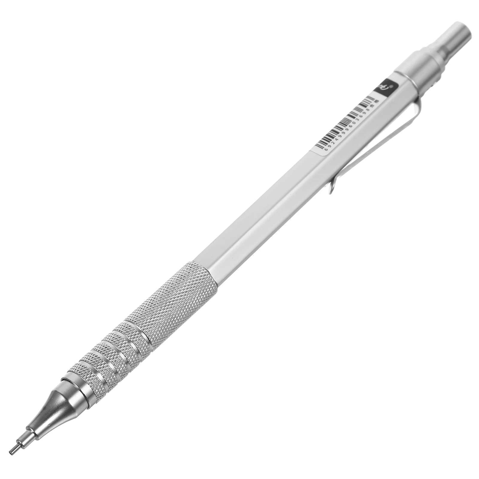 07mm Mechanical Pencil Automatic Pencils Refill Leads for Writing Drawing Drafting(Silver)