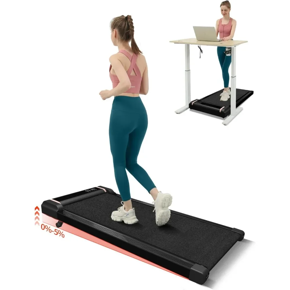 Walking Mat Treadmill with Tilted Under Table Treadmill 2.5 HP for Walking and Jogging, Under-Table Treadmill for Home Office