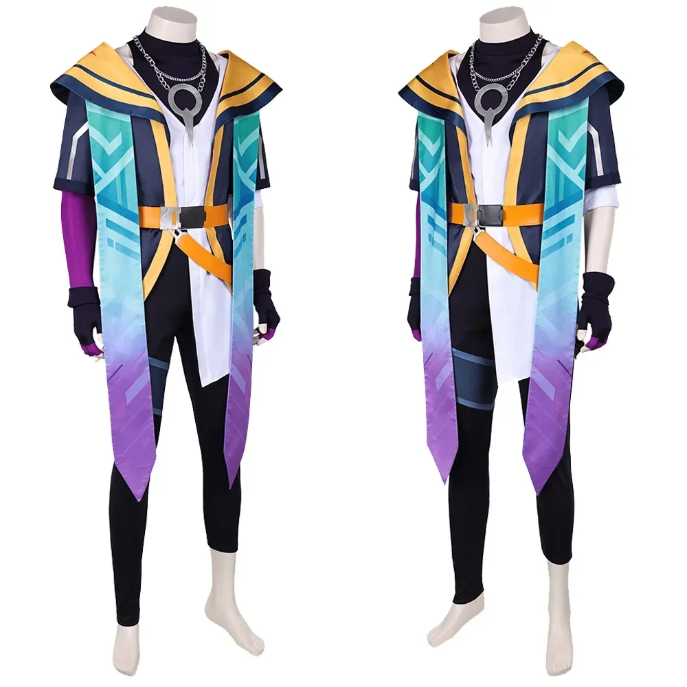 男性用スチールハート型コスプレ、ファンタジーウィッグ、マスク、手袋、スーツ、アニメゲーム、コスチューム、偽装、ハロウィーン、大人