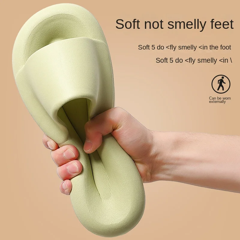 Bathroom slippers women's summer non-slip sandals men's indoor soft bottom EVA outdoor cool slippers men