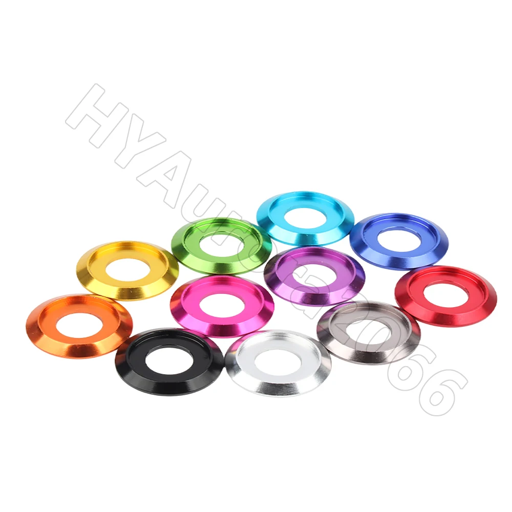 غسالات قبة من الألومنيوم المؤكسد M2-M8 - فواصل رأس كوب مكونة من 11 لونًا لمسامير الأزرار/طائرة بدون طيار FPV/الإلكترونيات #2