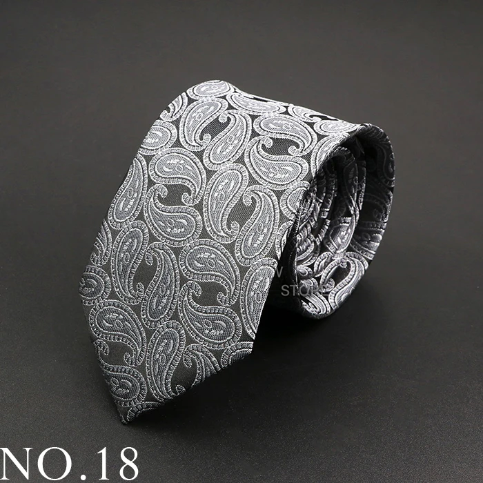 Neue Design Hochzeit Männer Krawatte Grau Braun Grün Paisley Blume Krawatten Männer Business Dropshipping Bräutigam Kragen Zubehör Geschenk – Detail 18