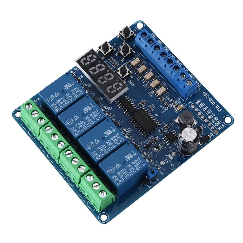 1 PCS Relay Module Board With Optocoupler Self-Locking Timing Relay 4 Channel Multi-Function