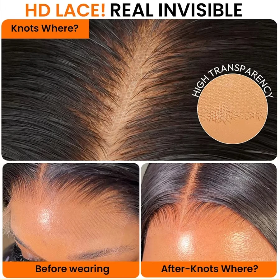 Elva Skinlike 13x6 HD lace Frontal Only Pre plucked Straight 7x5 5X5 HD Lace Closure Only Brazilian Human Hair 13x4 HD Frontal