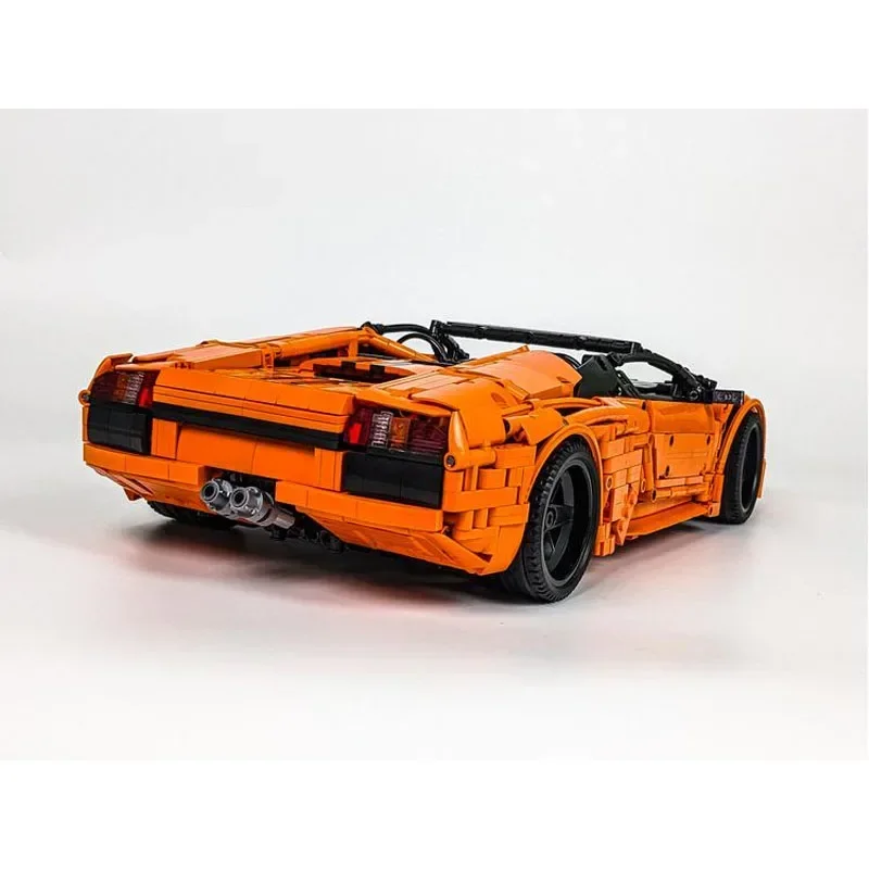 

MOC-179075 Новый спортивный автомобиль с двойной дверью, гоночная модель кирпича • 3005 деталейMOC, креативные строительные блоки на день рождения для мальчиков, игрушка в подарок