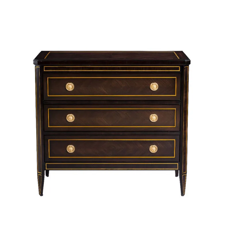 Furniture American master bedroom bedside table black post-modern bedroom cabinet European model room corner