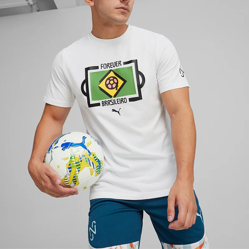 

Puma genuine Neymar T men's round neck printed breathable and simple training football short sleeved shirt 659219-01