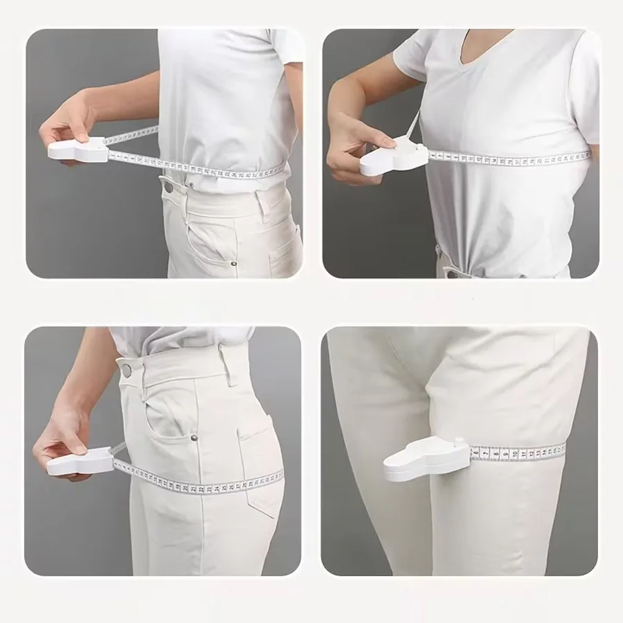 Self-tightening Body Measuring Tape Ruler Sewing Tailor Dressmaking Measure Ruler Meter Film for Waist Chest Legs