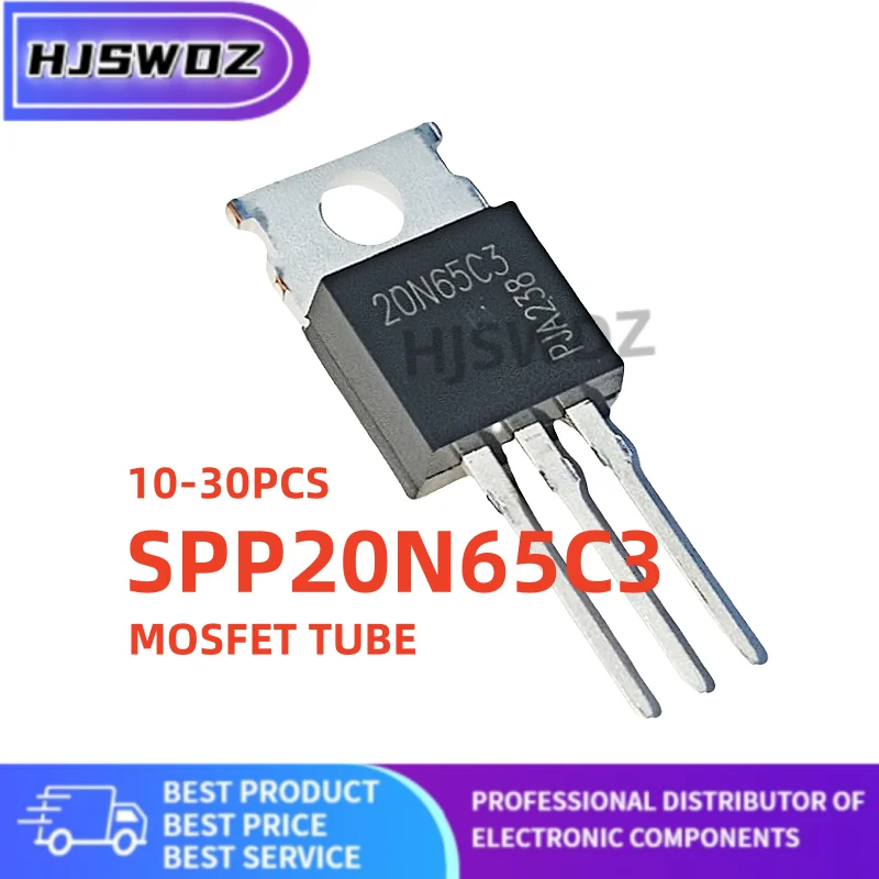 10Pcs-30Pcs New SPP20N65C3 20N65C3 MOSFET Field effect tube Transistor TO-220
