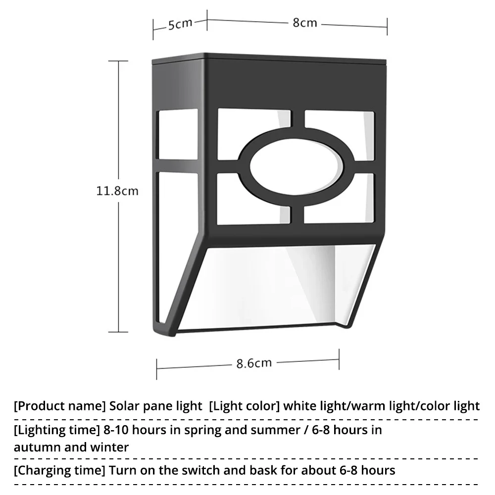 Solar Retro Wall Light LED Bulbs Outdoor Garden Pane Induction IP65 Waterproof Decorative For Road Courtyard Night Lighting Lamp