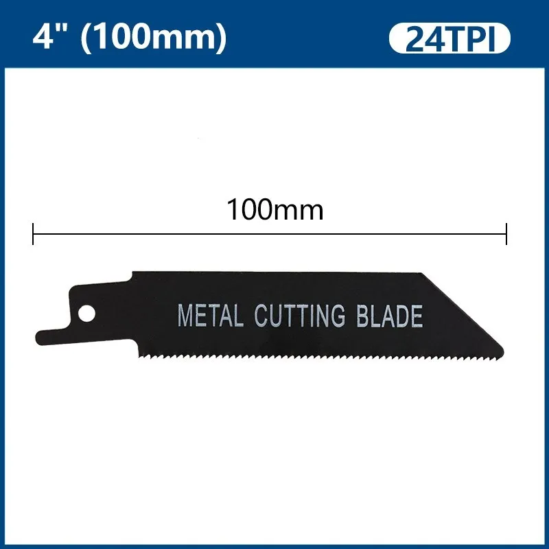 Jig Saw Blade 4 inch 24TPI Carbide Reciprocating Saw Blade Fast Cutting Tool For Metal, Plastics, Aluminum