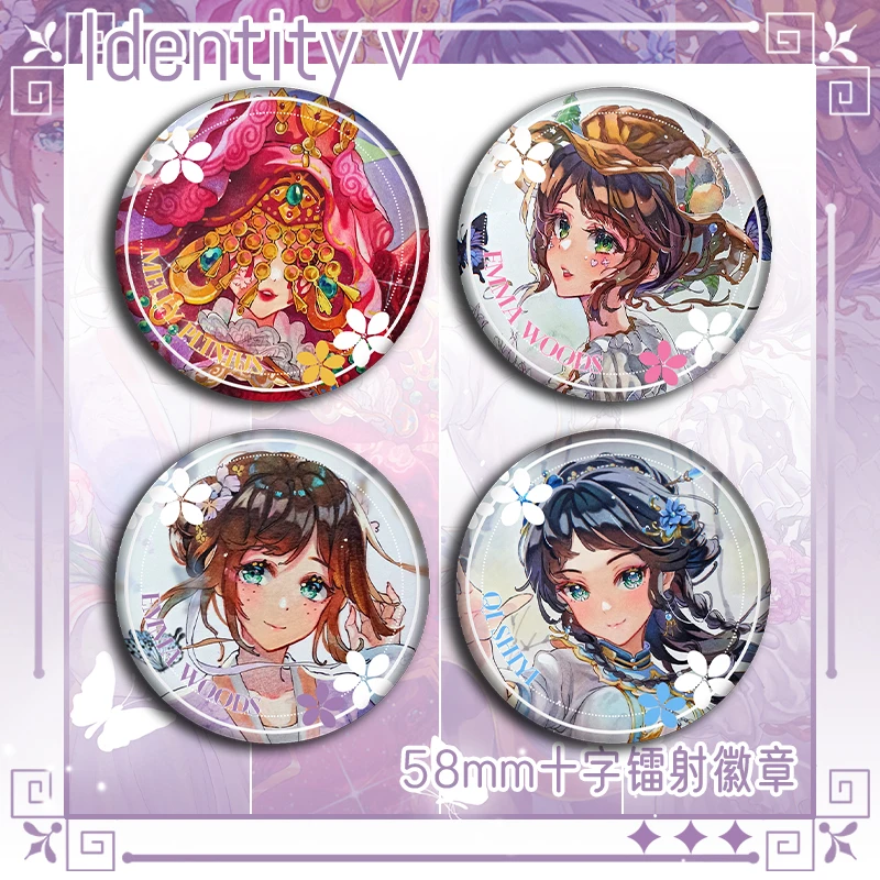 Anime Identity Ⅴ Emma Woods Qi Shiyi Melly Plinius Cosplay  Badge  Ambitus Gift