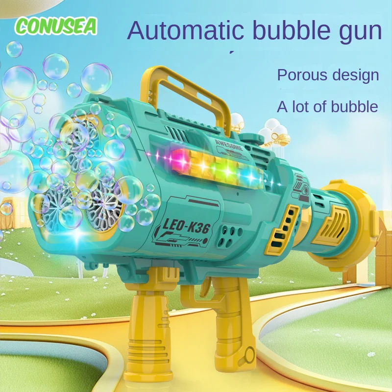 

Electric Automatic Guns 36 Hole Space Bubble Gun Soap Bubbles Machine Wedding Outdoor Games Party Children's Day Gifts