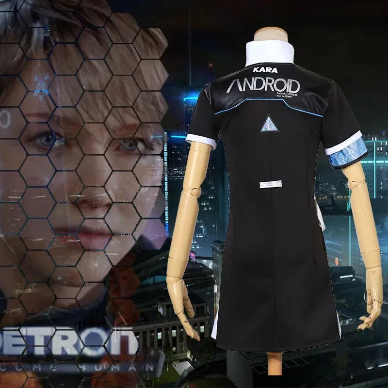 Game Detroit: Become Human Connor KARA Cosplay Costume Adult Women Dress Suit Halloween Outfit Uniform Carnival