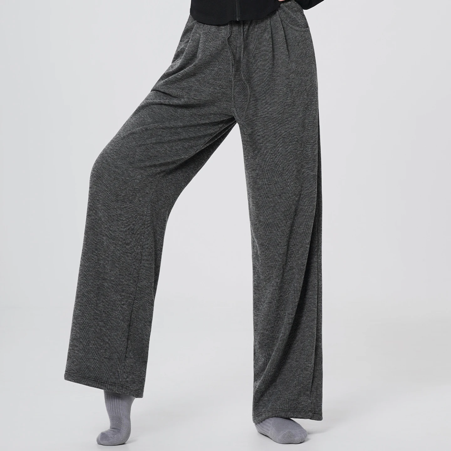 سراويل الرقص النسائية الفضفاضة المستقيمة واسعة الساق السراويل ممارسة الرقص السراويل الدافئة الكبار قابل للتعديل افتتاح الساق السراويل الرقص الحديثة #3