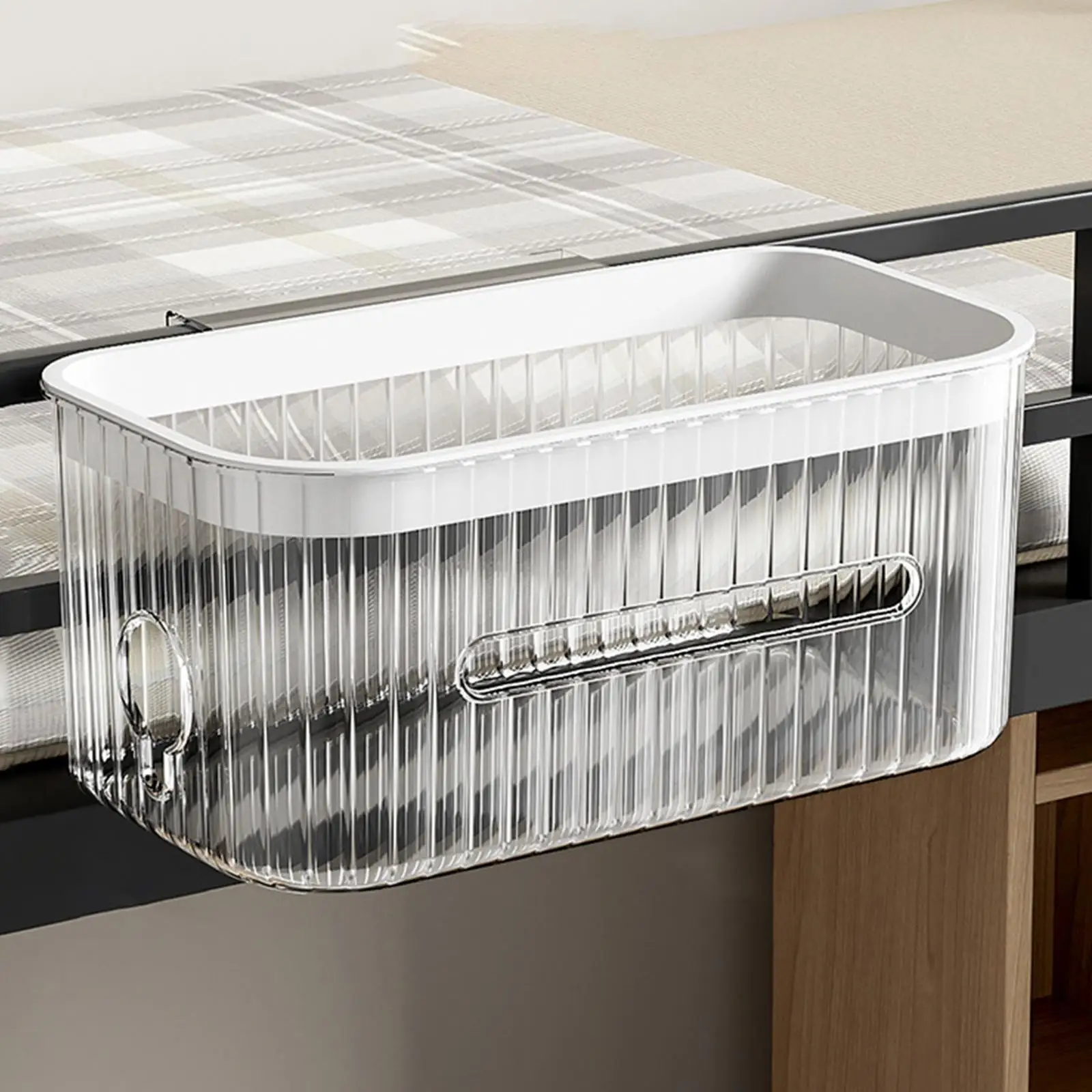 

Bedside Storage Organizer Hanging Basket for Accessories Magazines Household