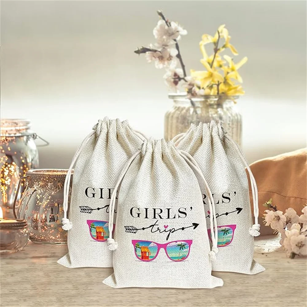 Hangover Kit Bags, Girl's Trip With Drawstring Gift Bag, for Bridal Shower, Wedding, Travel, Bachelorette Party Survival Recover