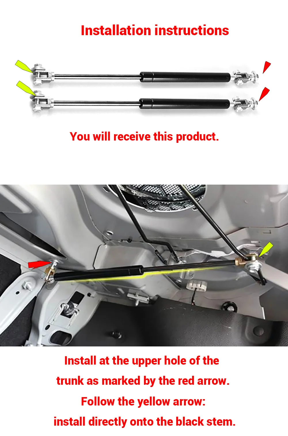 For Peugeot 301 Elysee 2014-2019 Rear Door Trunk Box Supporting Hydraulic Lift Rod Strut Spring Shock Bars Bracket Accessories