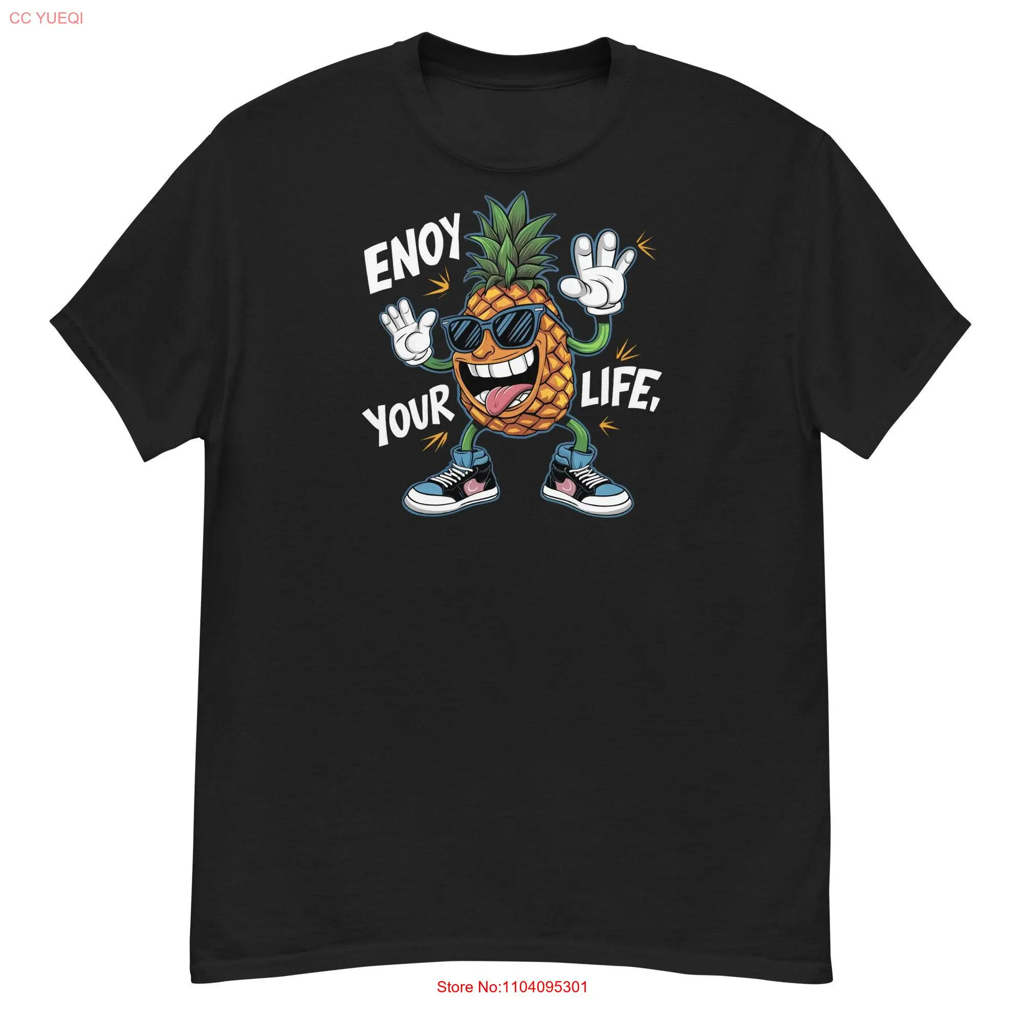 A fun and playful pineapple embodied with cartoonish features It T Shirt long or short sleeves