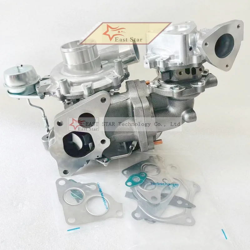 2 pcs Full Twin Turbo VIHN VIHM RHF3 RHF5 8981506872 + 8981506883 Turbocharger For ISUZU D-MAX TFR TFS 4JK1-TC 2.5L 120Kw 2013-