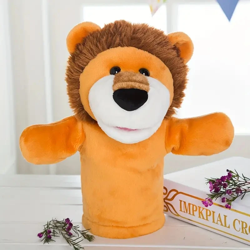 Juguete de felpa para bebé, marioneta de mano familiar de animales de dibujos animados, juego de rol, contar historia, muñeca de tela, juguetes educativos para niños
