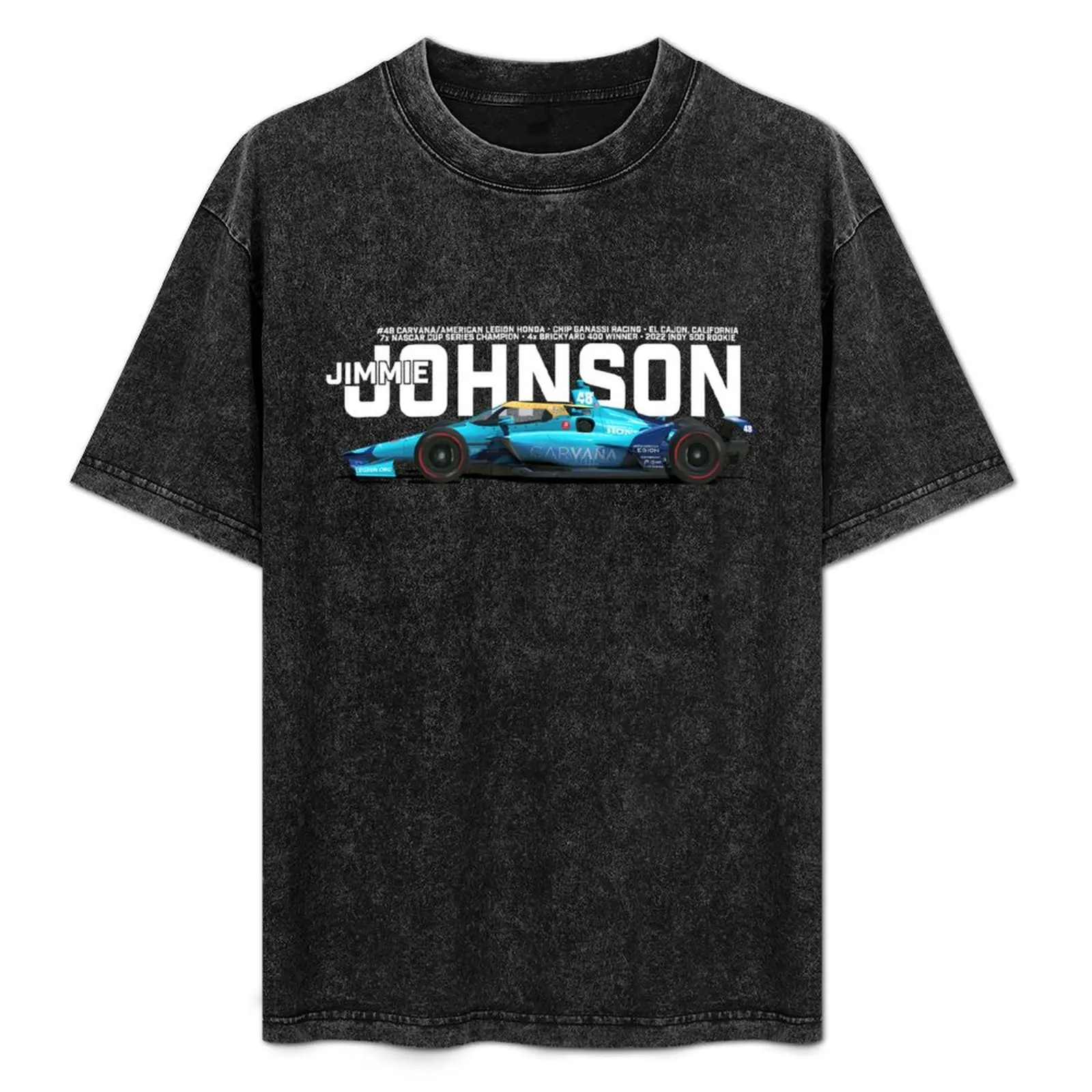 

Jimmie Johnson 2022 (white on dark blue) T-Shirt heavyweights anime clothes Men's t shirts