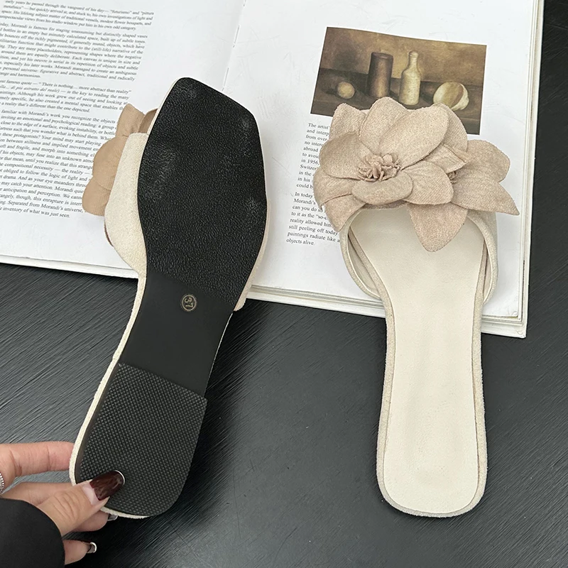 Big Size Fashion Flower Beach nuove calzature donna pantofole infradito estate femminile diapositive pantofole donna appartamenti sandali scarpe