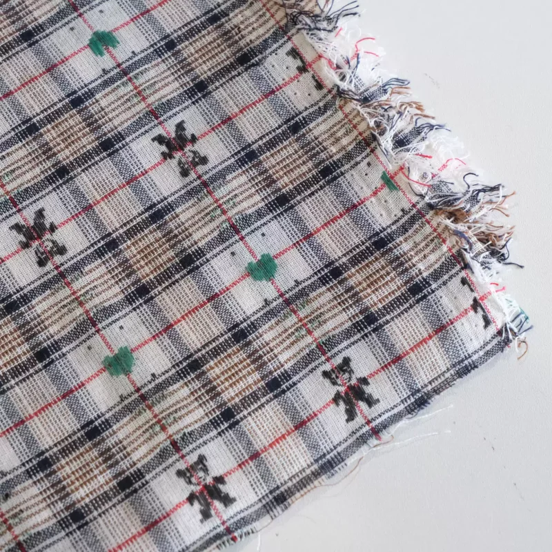 Handmade Cotton Plaid Fabric Skirt DIY Headband Set Sewn Fabric Home Decor Fabric by the Yard All Cotton Plaid Design 2
