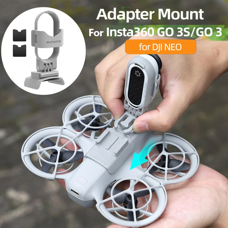 

Sports Camera Adjustable Mount for DJI NEO Insta360 GO 3S/GO3 Quick Release Angle Adjustable Expansion Bracket for DJI NEO Drone