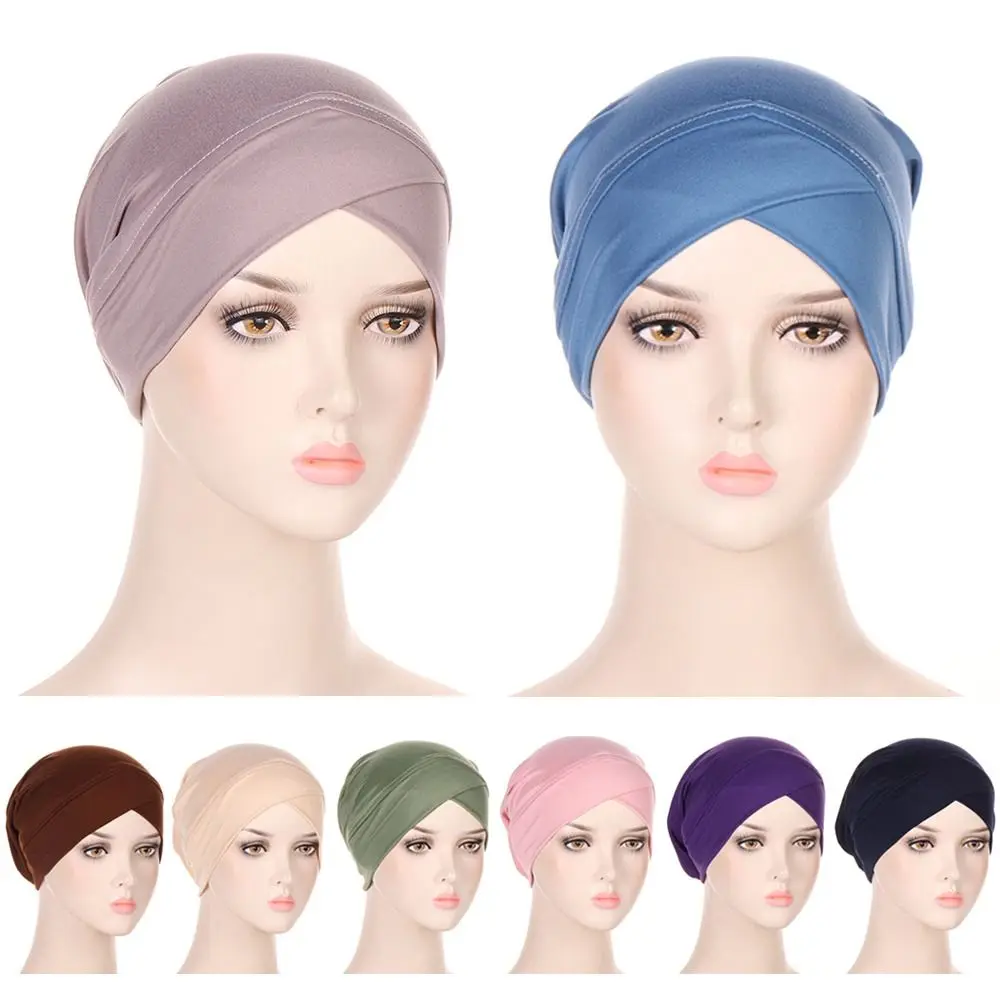 

Bandana Headwear Muslim Head Wrap Turban Hat Sleep Cap Indian Inner Hijabs