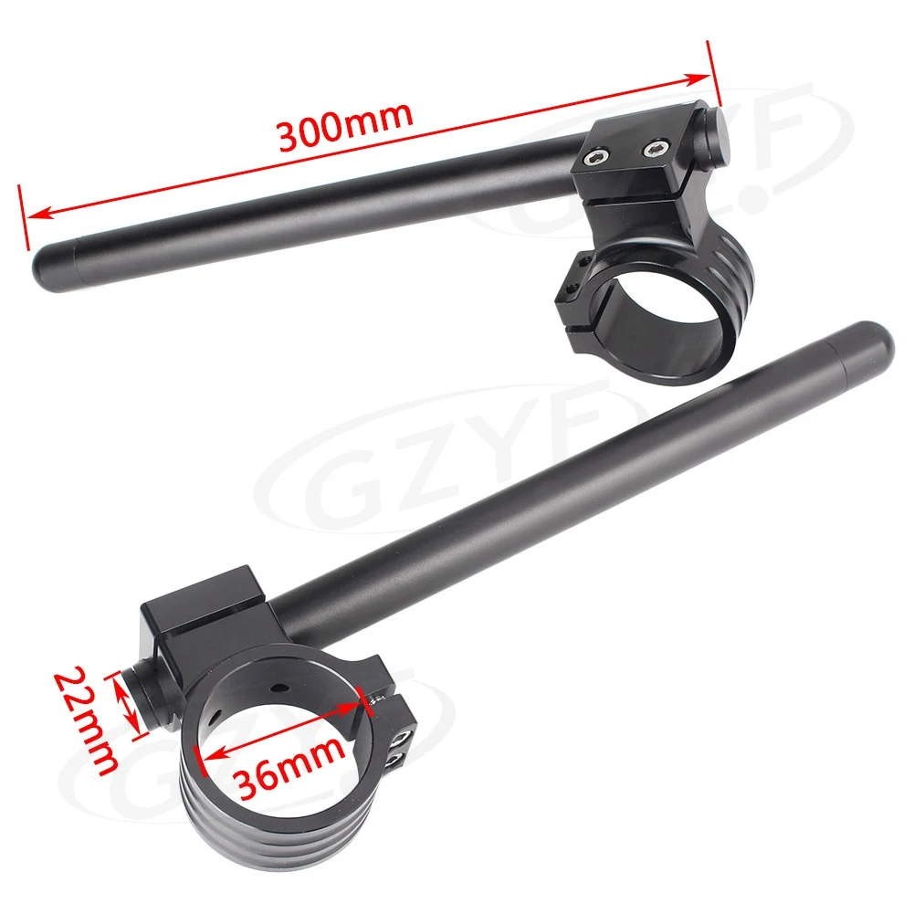 36mm Aluminum Universal Motorcycle Riser Clip-Ons handlebars Lift handle Bar Fork Tube Black/Gold/Silver 1Pair