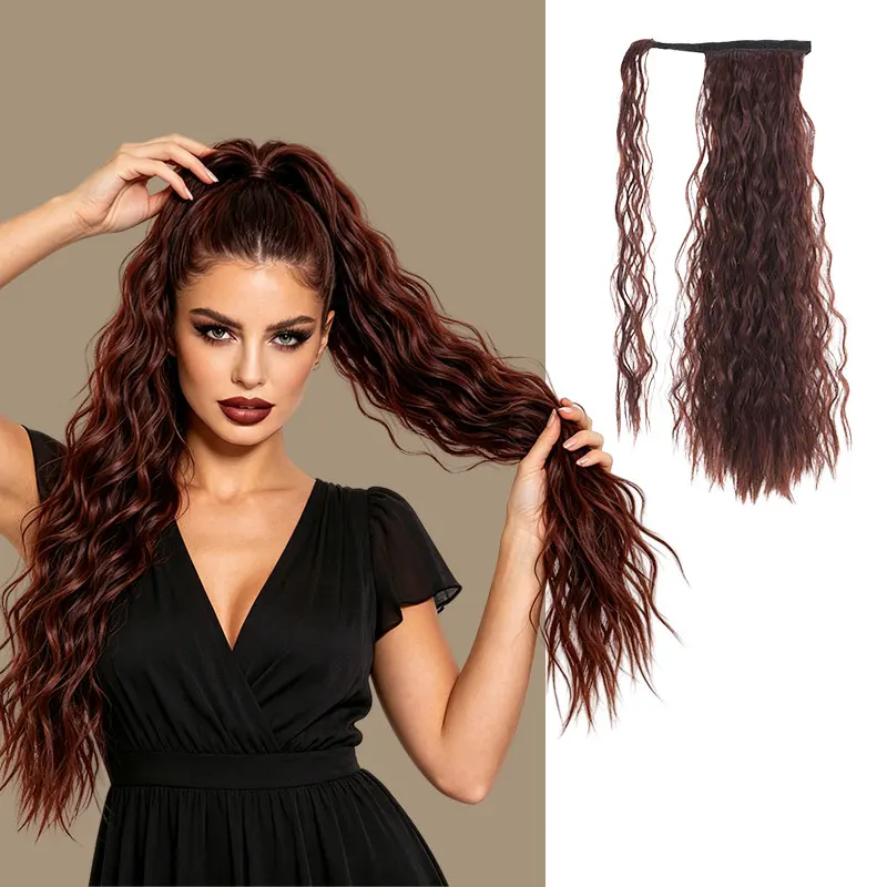 22inch Cornrow Ponytail Hairpiece, Long Fluffy Cornrow Ponytail Hairpiece for Women, Made of High-Temperature Fiber, Suitable for Dating, Daily Use, Parties, Photography, and Other Occasions The Best Choice as a Gift