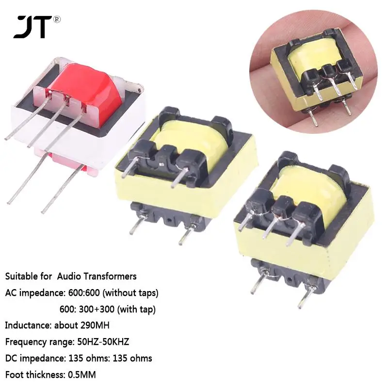 1PC 4pin 5pin Insulation Audio Transformers 600:600 Ohm Europe 1:1 EI14 Isolation Transformer Audio Isolation Transformer