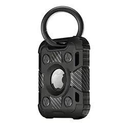 Case For Airtag with Keychain, Shockproof AirTag Holder,Anti-Scratch AirTag Cover Tracker Key Ring Dog Collar AirTag Protector