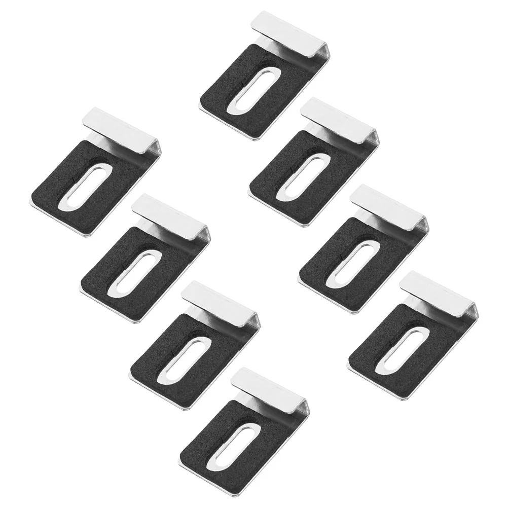 

8 Pcs Mirror Clip Hangers Frameless Retainer Clips Metal Brackets Mounting Holder Kit Hanging Hardware Material