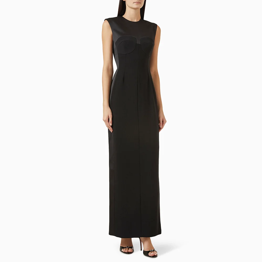 Aangepaste O-hals Lange Avondjurken Elegante Formele Gelegenheid Prom Jassen Feestjurk voor Vrouwen 2025, Enkellange Galajurken