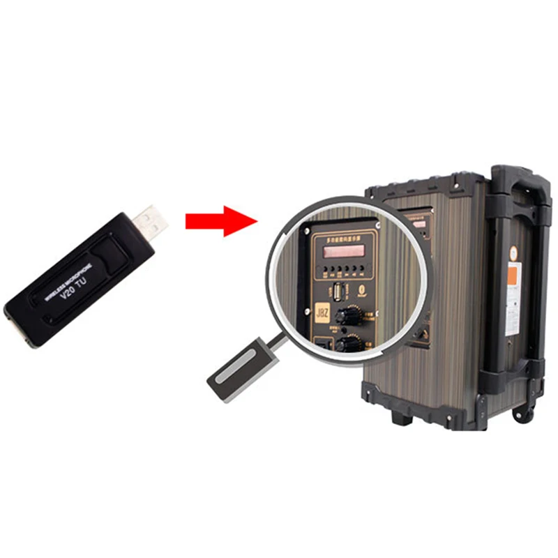 

【Последнее место!】Zansong UHF Usb 3,5 мм беспроводной микрофон мегафон ручной микрофон с приемником для караоке речевой громкоговоритель V20
