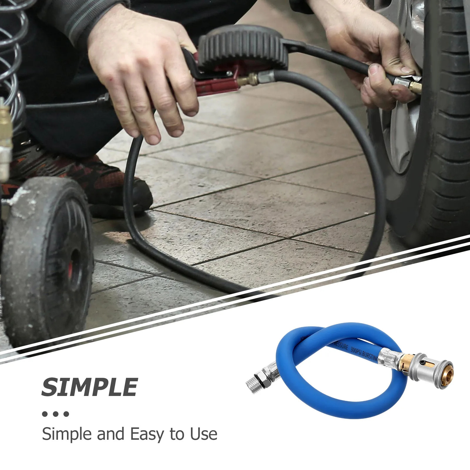 

Inflator Extension Quick Inflatable Tube Hose Air Compressor Car Blue Inflation Pump Outlet Pipe